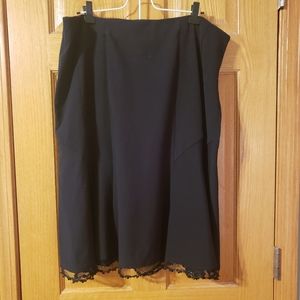 Women's Lane Bryant Black Sequined Trim Black Skirt